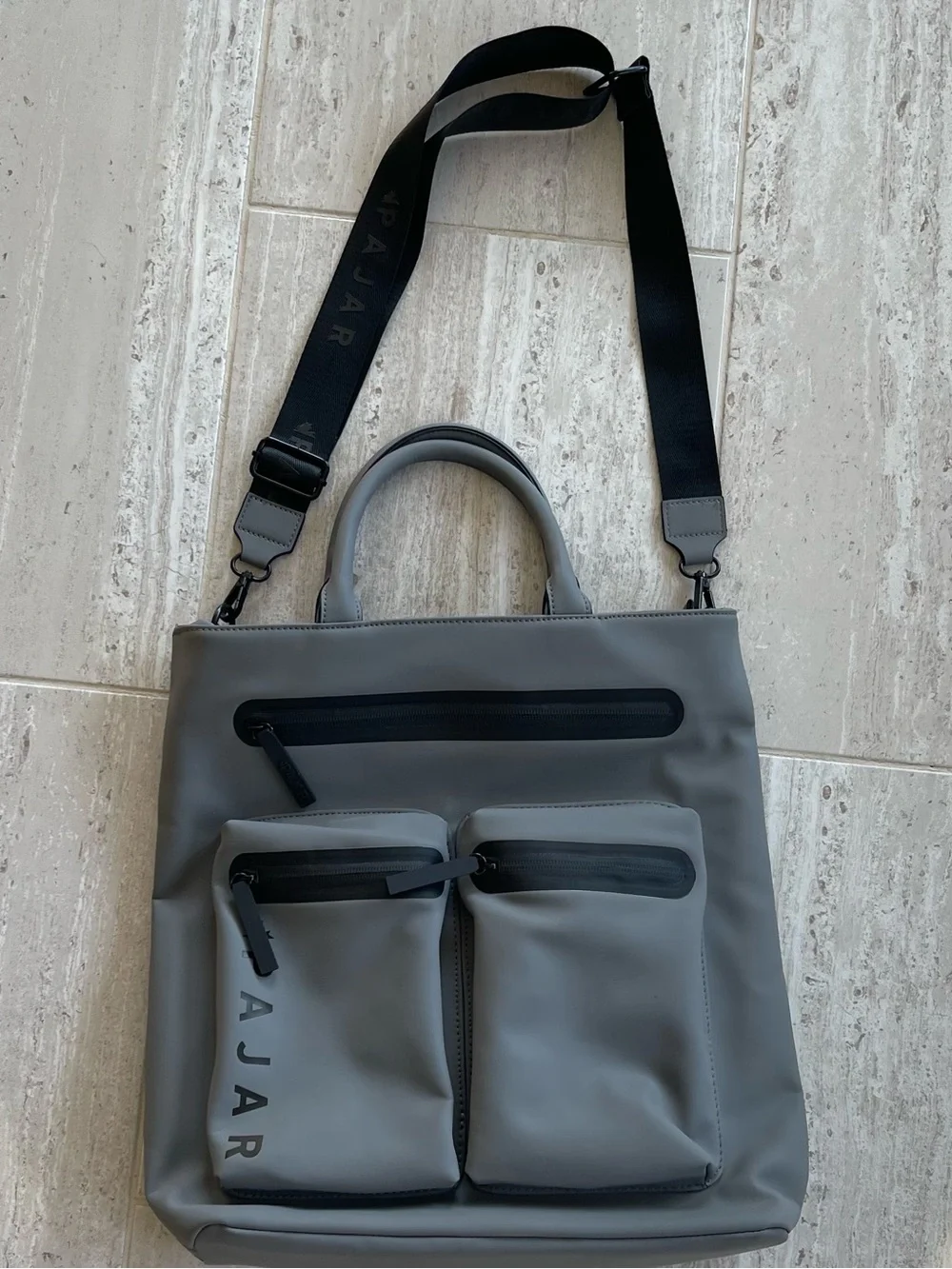 Gray Men’s Pajar Canada Water Resistant Tote Bag with Detachable Strap